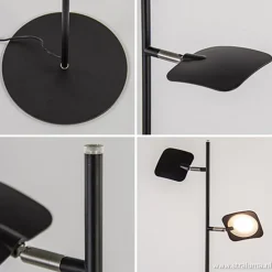 Straluma Leeslamp Raggio 2L zwart 3-step dim></noscript> Vloerlampen|Leeslampen
