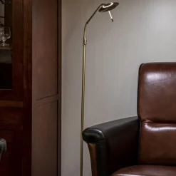 Straluma Leeslamp-vloerlamp LED messing dimbaar><noscript><img width=