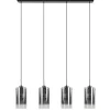 Straluma 4-Lichts eettafelhanglamp smoke glas met verloop> Eettafellampen|Keukenverlichting