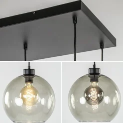 Straluma 8-Lichts eettafelhanglamp smoke glas + GU10 spots></noscript> Eettafellampen|Pendel Lampen