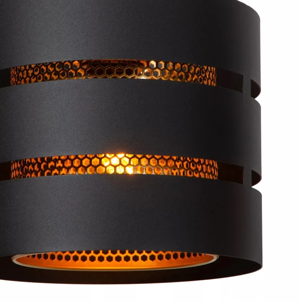 Straluma 3-Lichts eettafelhanglamp zwart met goud> Hanglampen|Eettafellampen