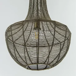 Straluma 2-Lichts hanglamp Khedira mat zwart/brons> Eettafellampen|Draadlampen