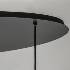 Straluma 5-Lichts hanglamp ovaal mat zwart met titanium glas></noscript> Eettafellampen|Keukenverlichting