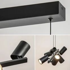 Straluma 6-Lichts hanglamp spots verstelbaar zwart></noscript> Eettafellampen|Keukenverlichting