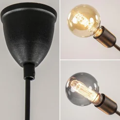 Straluma 6-Lichts hanglamp zwart exclusief lichtbron></noscript> Keukenverlichting|Eetkamerverlichting