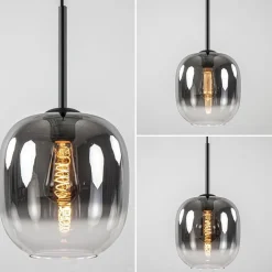 Straluma 1-Lichts hanglamp zwart met smoke/helder glas></noscript> Hanglampen|Luxe Verlichting