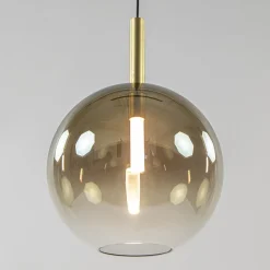 Straluma 3-Lichts LED eettafelhanglamp met gold fading glas></noscript> Hanglampen|Eettafellampen