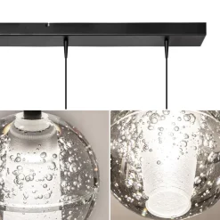 Straluma 5-Lichts LED eettafelhanglamp helder glazen bollen></noscript> Hanglampen|Eettafellampen