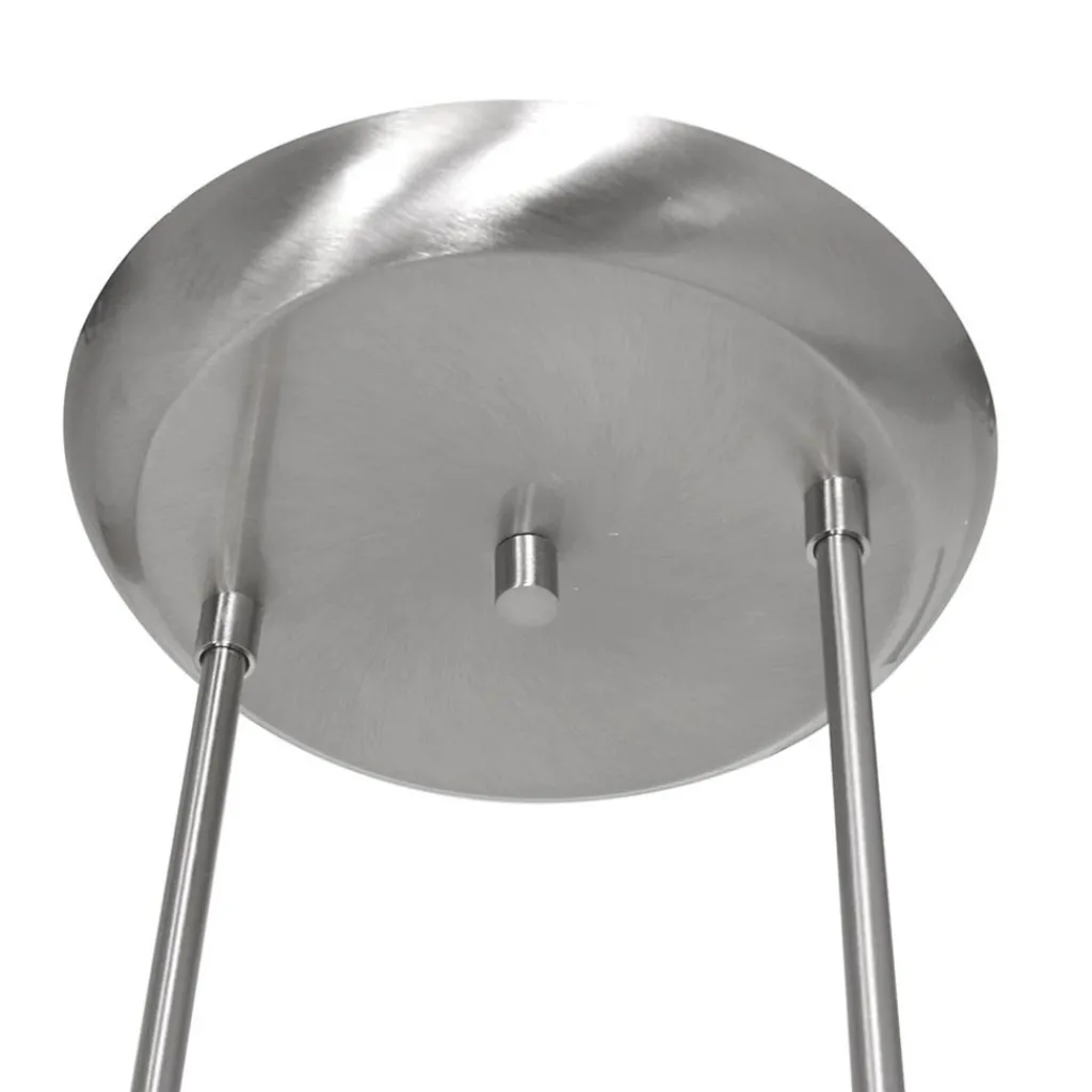 Straluma 4-Lichts LED hanglamp staal met witte schotels dimbaar> Hanglampen|Eettafellampen