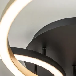 Straluma 3-Lichts LED plafondlamp zwart/goud 3-standen dimbaar><noscript><img width=