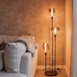 Straluma 3-Lichts moderne vloerlamp mat zwart exclusief lichtbron><noscript><img width=