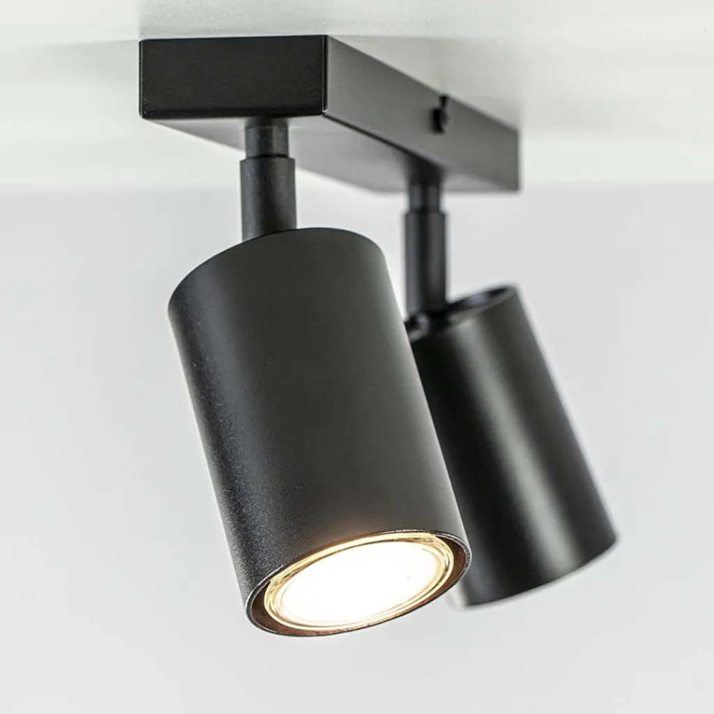 Straluma 2-Lichts opbouwspot GU10 mat zwart> Opbouwspots|Woonkamerlampen