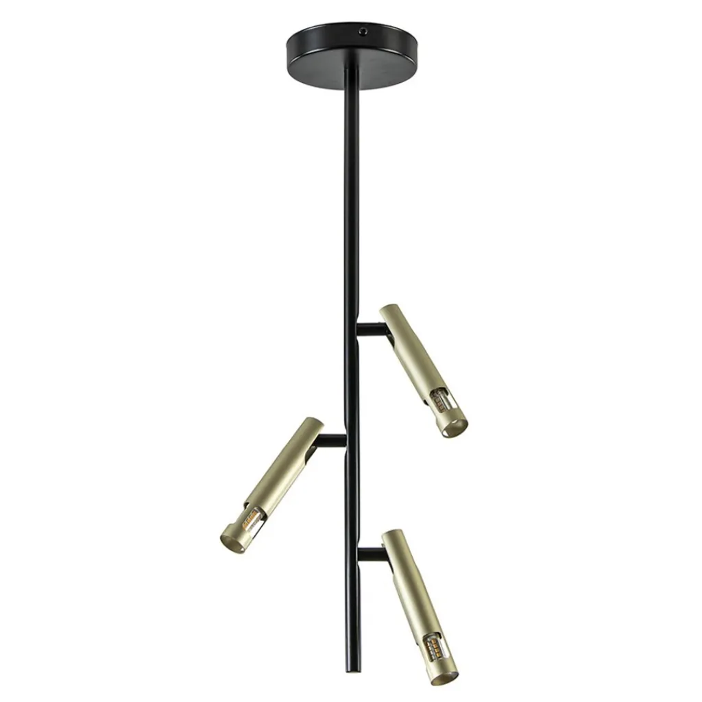 Straluma 3-Lichts plafondlamp G9 zwart met goud> Halverlichting|Keukenverlichting