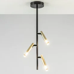 Straluma 3-Lichts plafondlamp G9 zwart met goud> Halverlichting|Keukenverlichting