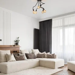 Straluma 5-Lichts plafondlamp mat zwart met flexibele armen></noscript> Halverlichting|Plafondlampen