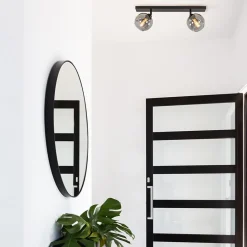 Straluma 2-Lichts plafondlamp smoke glas met zwart><noscript><img width=