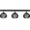 Straluma 3-Lichts plafondlamp zwart met verstelbare houten kappen> Plafondlampen|Botanische Verlichting