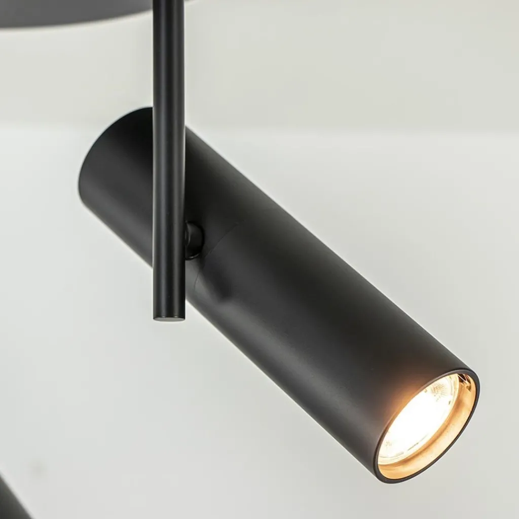 Straluma 3-Lichts plafondspot rond zwart GU10 mini> Opbouwspots|Woonkamerlampen