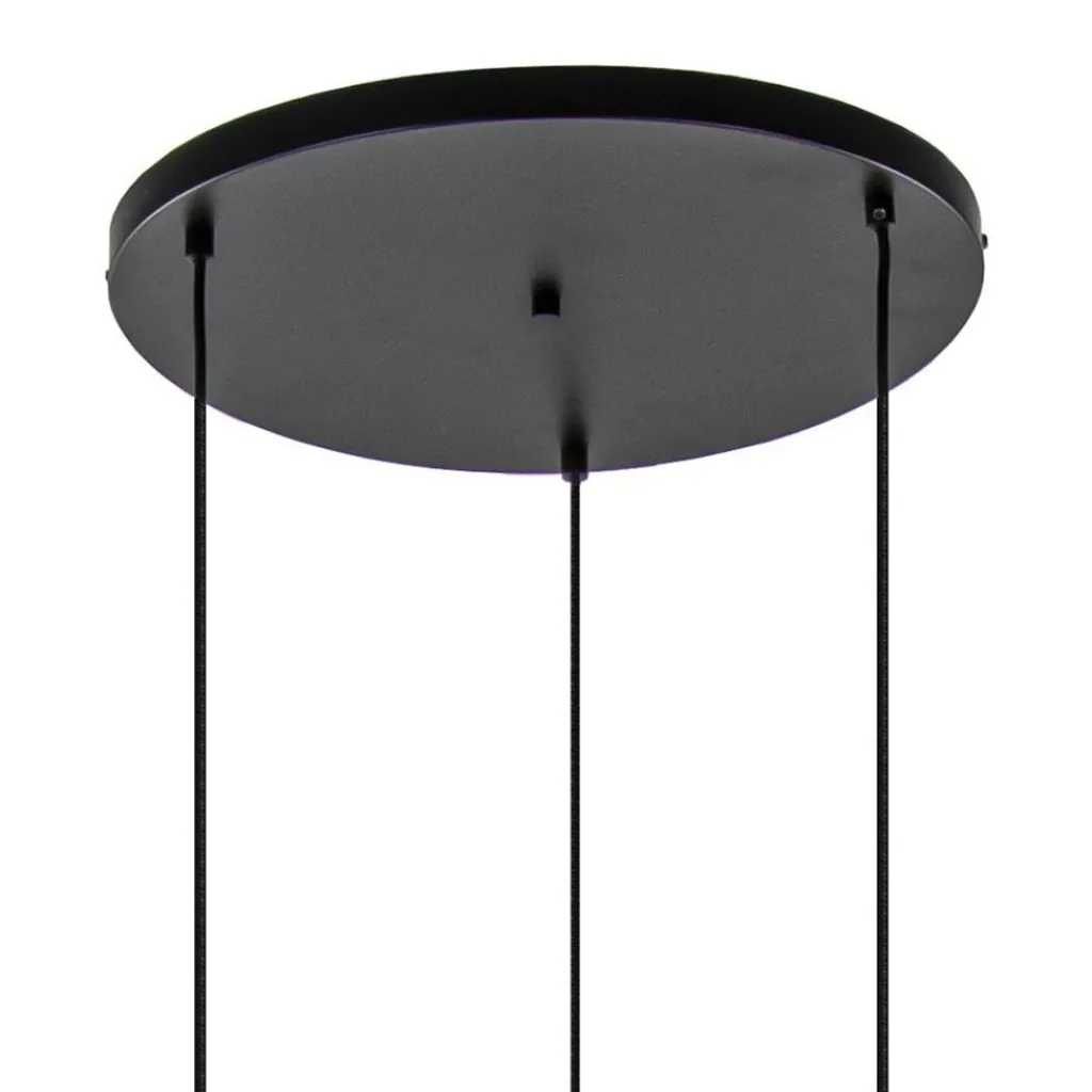Straluma 3-Lichts ronde hanglamp goud/mat zwart> Hanglampen|Eettafellampen