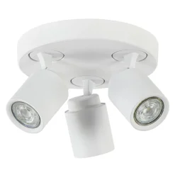 Straluma 3-Lichts ronde plafondspot wit verstelbaar> Opbouwspots|Woonkamerlampen