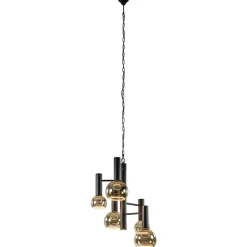 Straluma 5-Lichts vide hanglamp textured black excl lichtbronnen> Hanglampen|Videverlichting