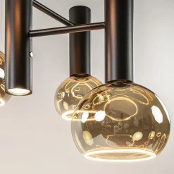 Straluma 5-Lichts vide hanglamp textured black excl lichtbronnen><noscript><img width=