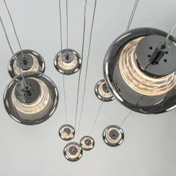 Straluma 10-Lichts videlamp chroom/smoke glas inclusief dimbaar LED><noscript><img width=