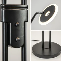 Straluma 2-Lichts vloer/leeslamp zwart met dimbaar LED></noscript> Vloerlampen|Leeslampen