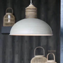Straluma Light & Living hanglamp Avery grijs/hout><noscript><img width=