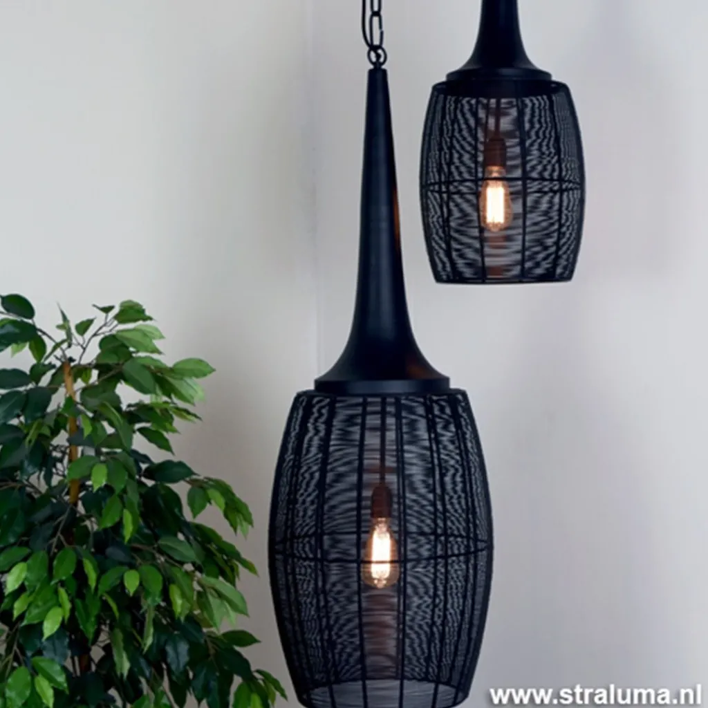 Straluma Light & Living hanglamp Ardelle zwart> Videverlichting|Light and Living