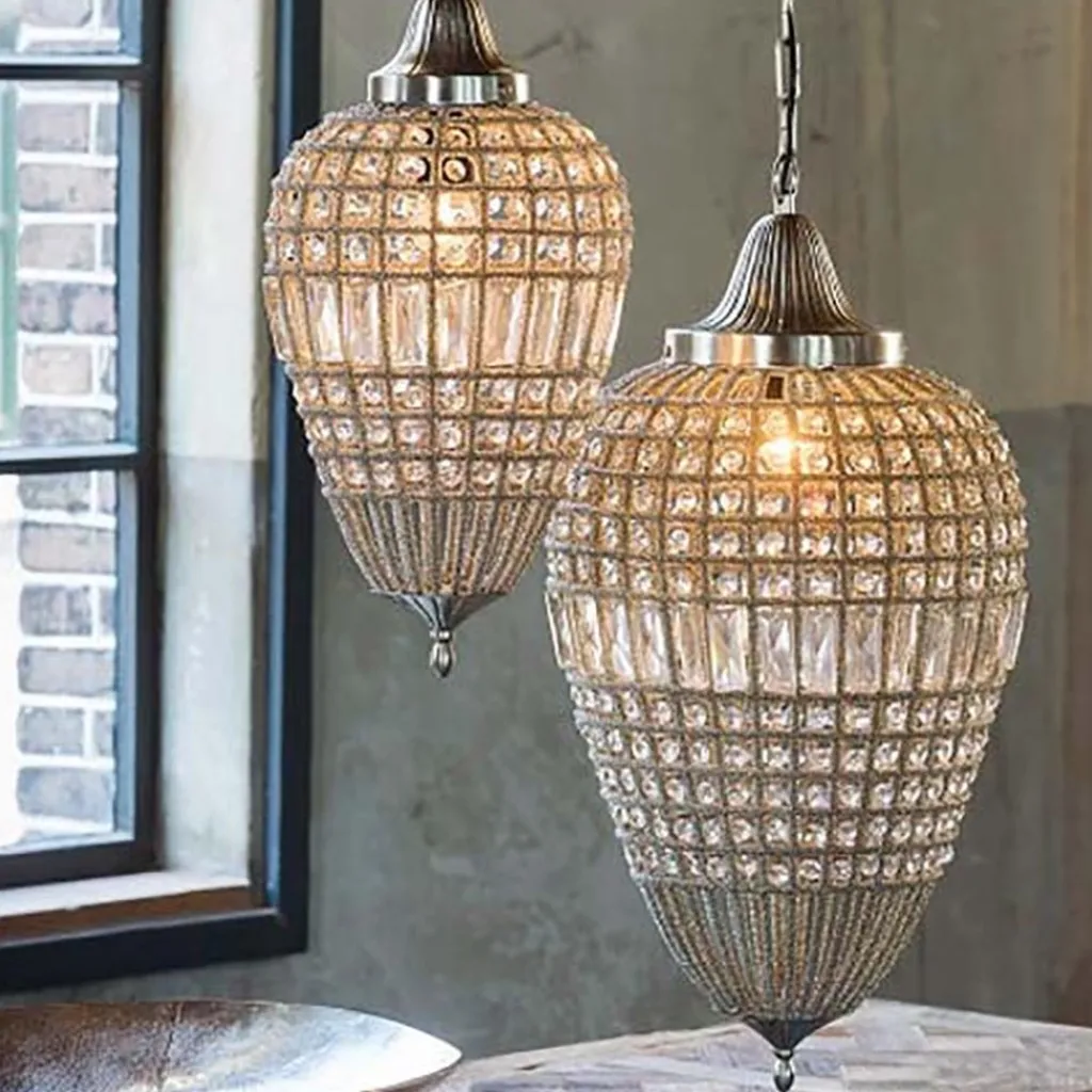 Straluma Light & Living hanglamp Charlene kristal> Eettafellampen|Light and Living