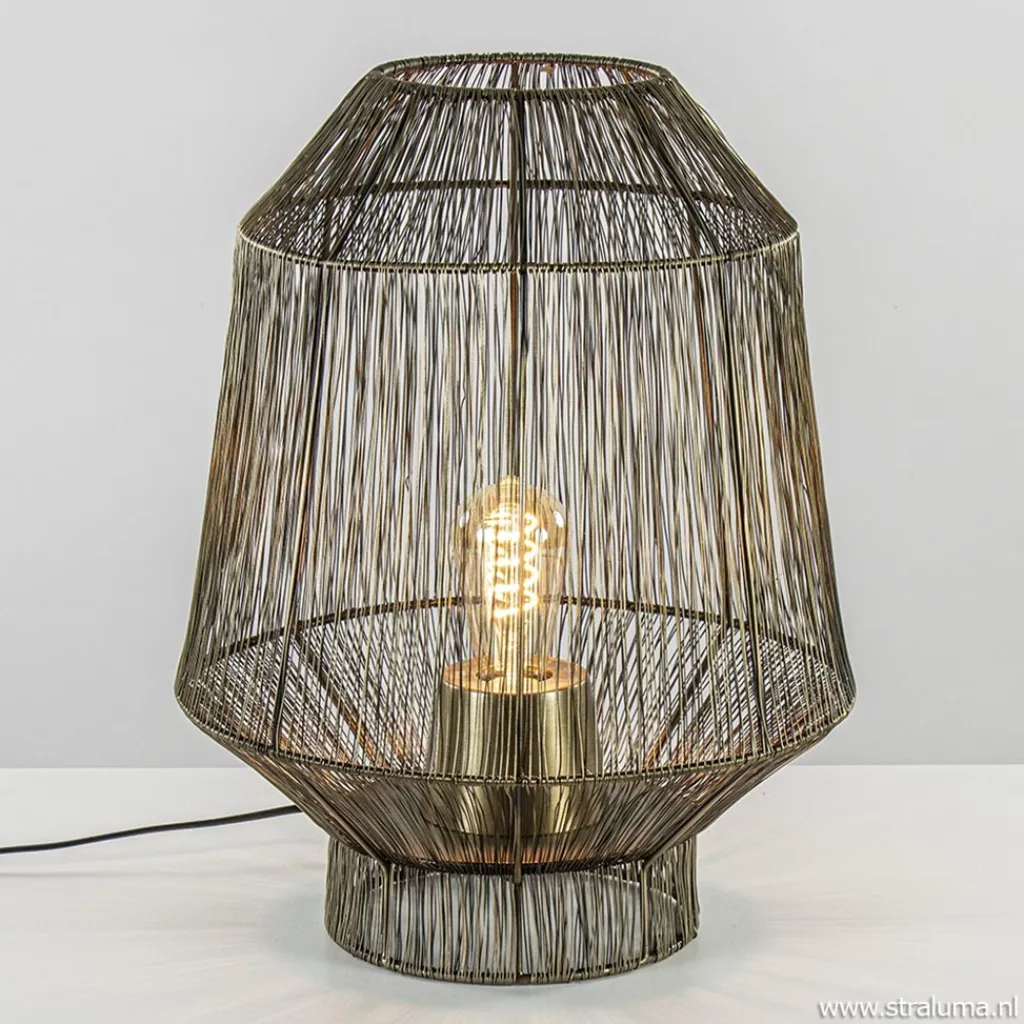Straluma Light & Living tafellamp Vitora antiek brons> Draadlampen|Light and Living