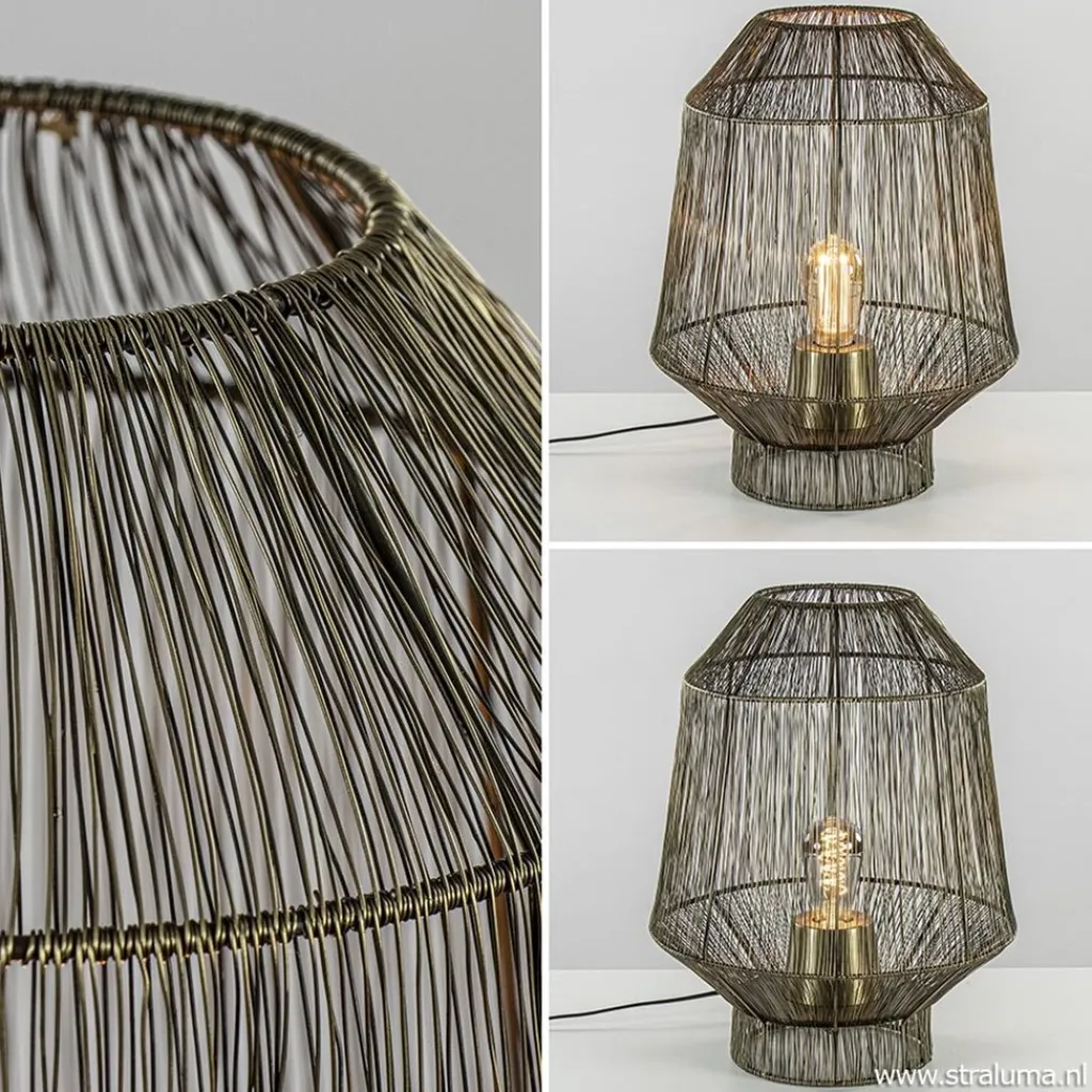 Straluma Light & Living tafellamp Vitora antiek brons> Draadlampen|Light and Living