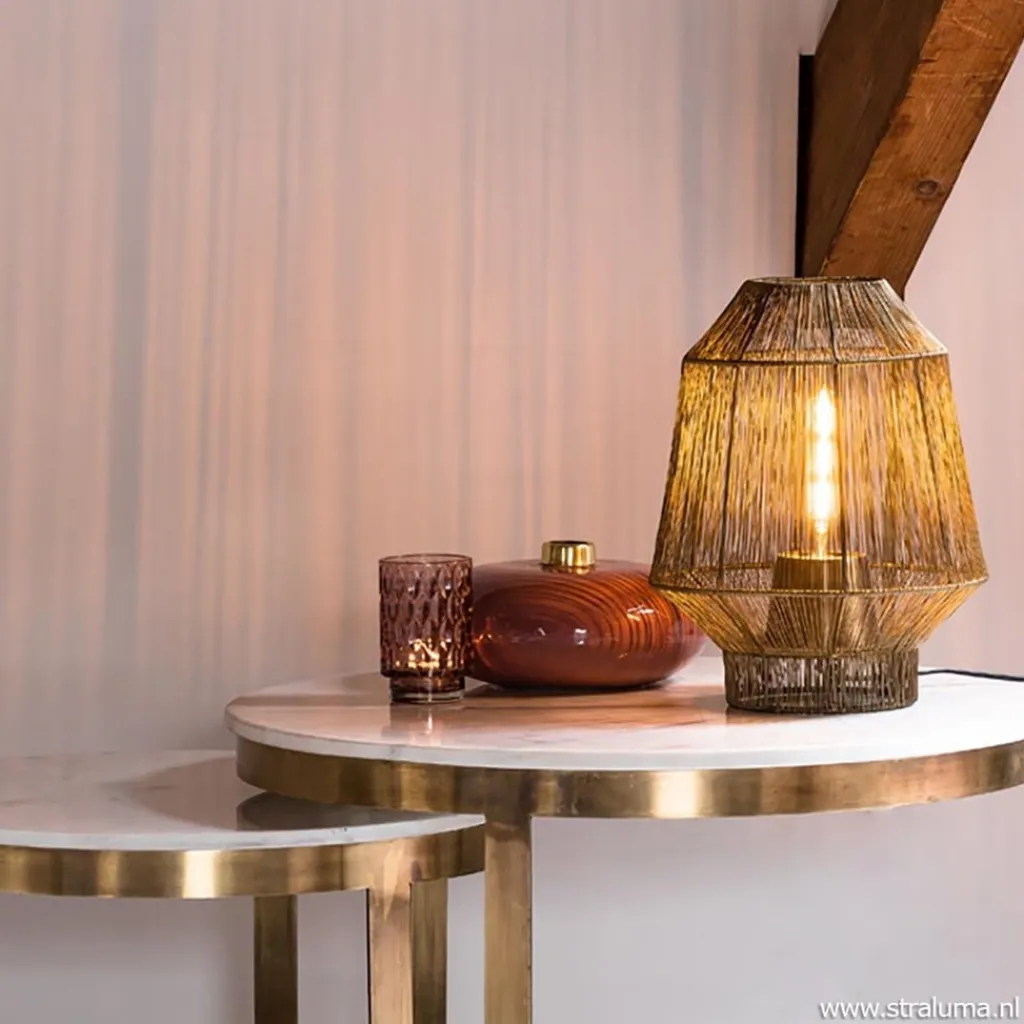 Straluma Light & Living tafellamp Vitora antiek brons> Draadlampen|Light and Living