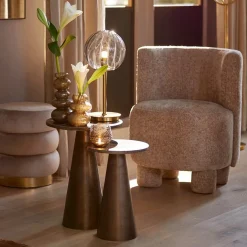 Straluma Light and Living bijzettafel Ynez bruin marmer 29x43 cm></noscript> Light and Living|Bijzettafels