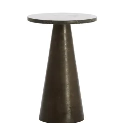 Straluma Light and Living bijzettafel Ynez bruin marmer 36x51 cm> Light and Living|Bijzettafels