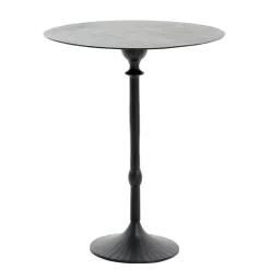 Straluma Light and Living bijzettafel Janna 50x60 cm mat zwart> Light and Living|Bijzettafels