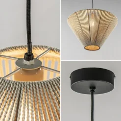 Straluma Light and Living hanglamp Felida créme 42 cm></noscript> Eettafellampen|Light and Living