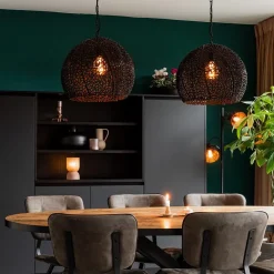 Straluma Light and Living hanglamp Sinula mat zwart 45 cm></noscript> Light and Living|Eetkamerverlichting