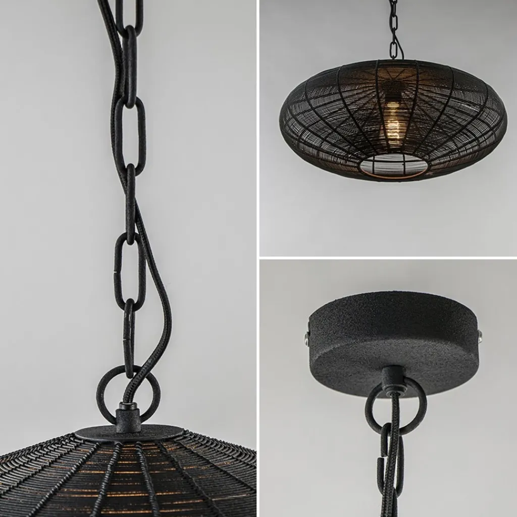 Straluma Light and Living hanglamp Bahoto mat zwart 51 cm> Hanglampen|Eettafellampen