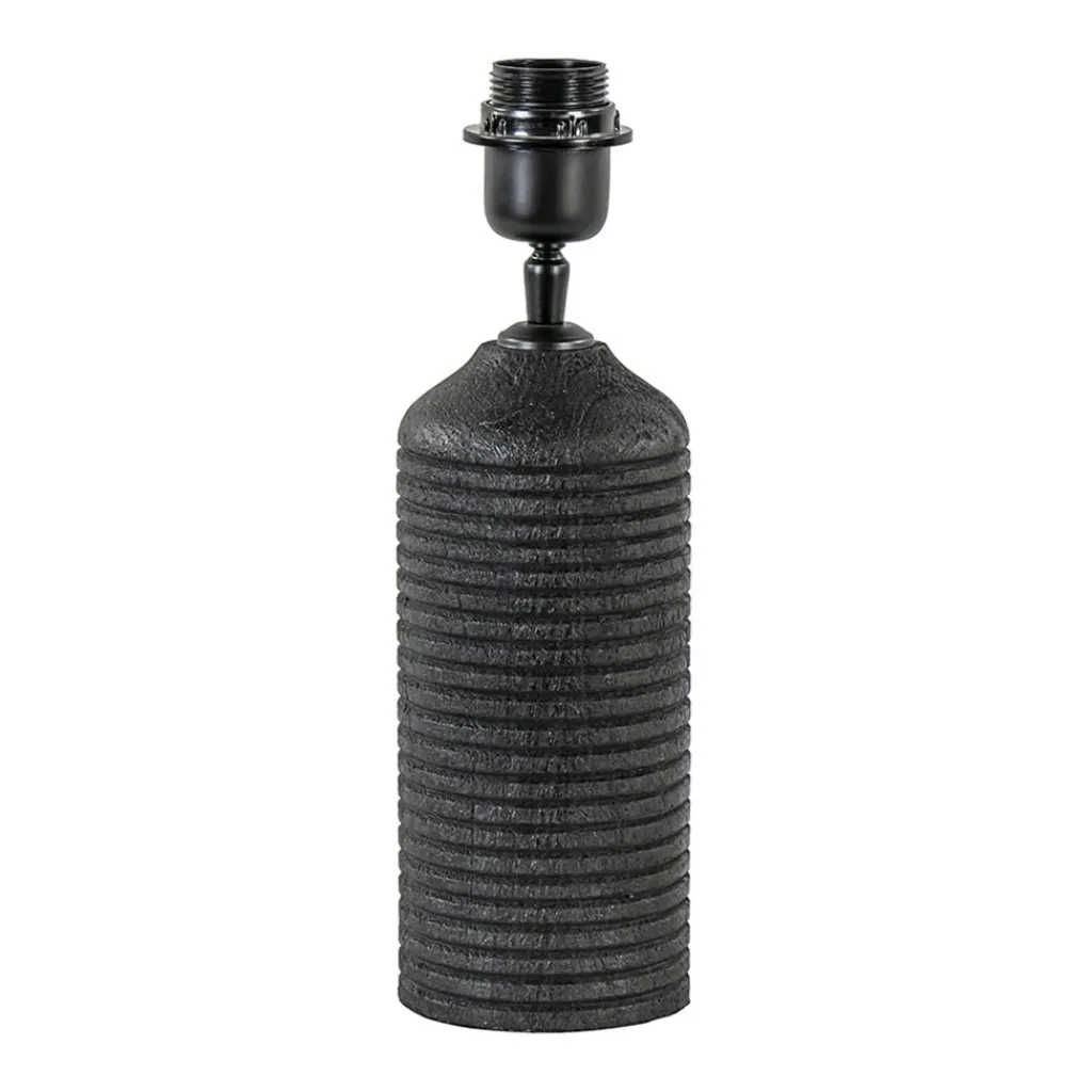 Straluma Light and Living lampvoet Paolo zwart hout excl. kap> Lampenvoeten|Light and Living