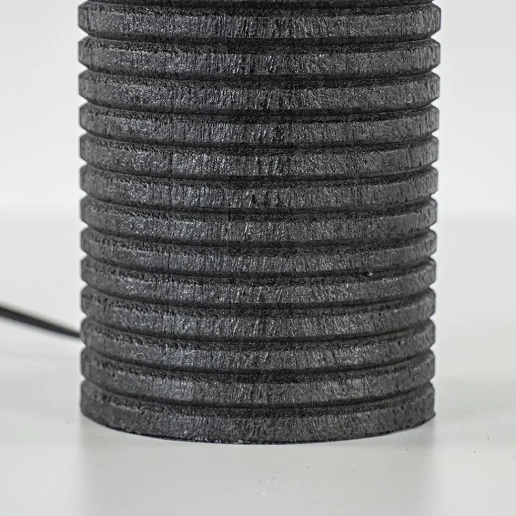 Straluma Light and Living lampvoet Paolo zwart hout excl. kap> Lampenvoeten|Light and Living