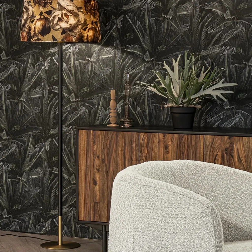 Straluma Light and Living lampvoet Rodrigo zwart/antiek brons> Vloerlampen|Lampenvoeten