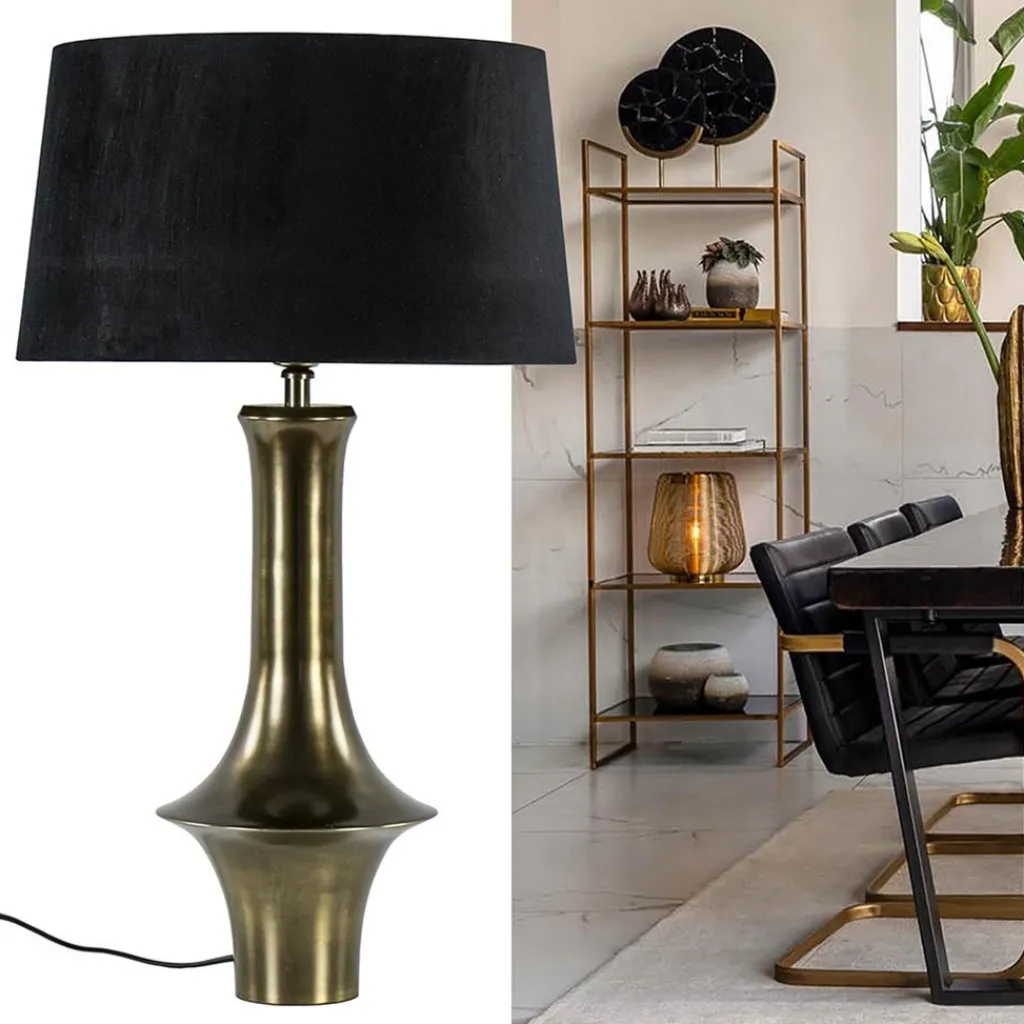 Straluma Light and Living lampvoet Jeff antiek brons> Tafellampen|Lampenvoeten