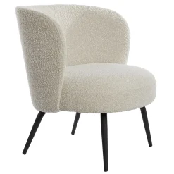 Straluma Light and Living stoel Dieyda créme met zwarte poot> Fauteuils