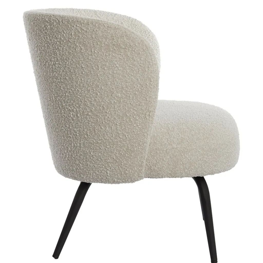 Straluma Light and Living stoel Dieyda créme met zwarte poot> Fauteuils
