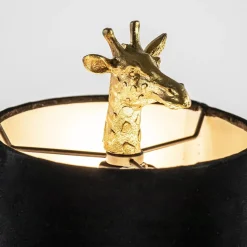 Straluma Light and Living tafellamp Giraffe klein antiek brons/velvet zwart></noscript> Tafellampen|Light and Living