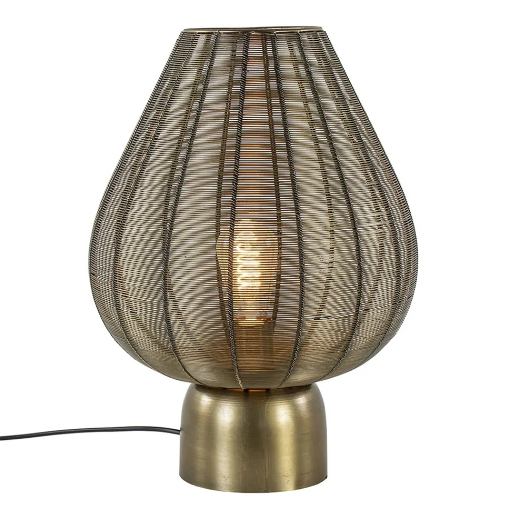 Straluma Light and Living tafellamp Suneko antiek brons> Draadlampen|Light and Living