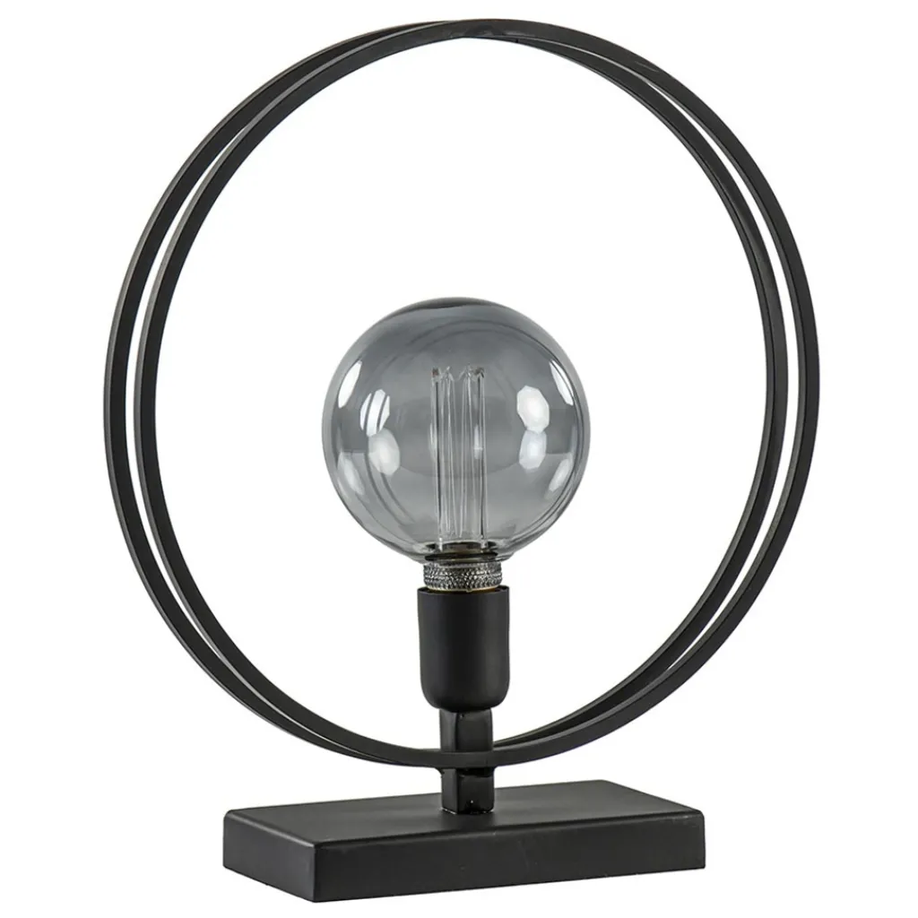 Straluma Light and Living tafellamp Rudra mat zwart> Light and Living|Woonkamerlampen