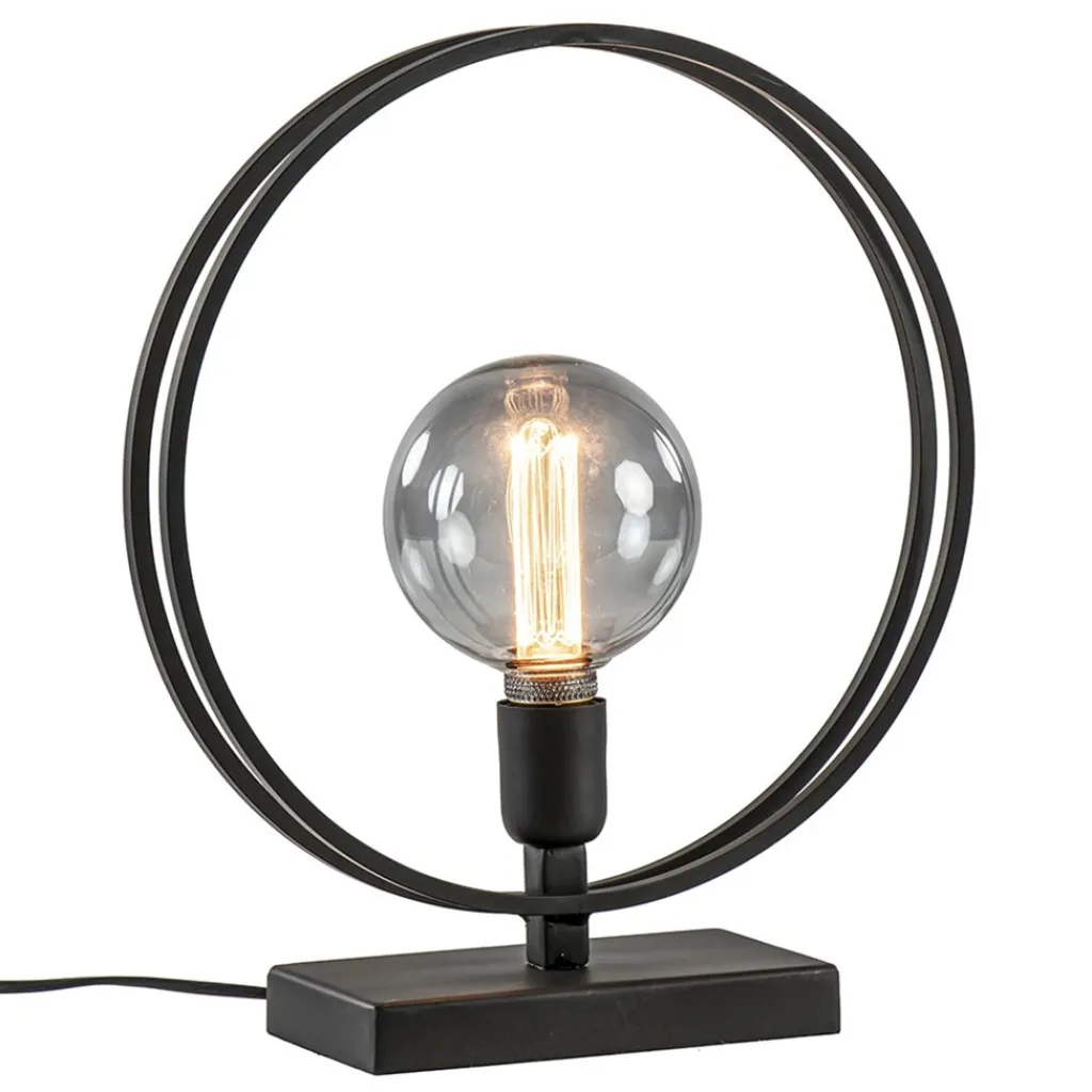 Straluma Light and Living tafellamp Rudra mat zwart> Light and Living|Woonkamerlampen